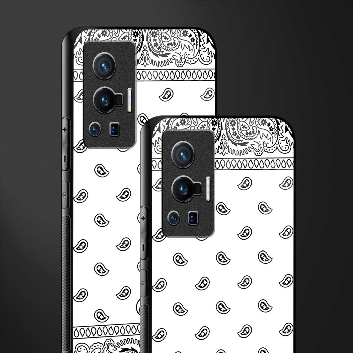 paisley white glass case for vivo x70 pro image-2