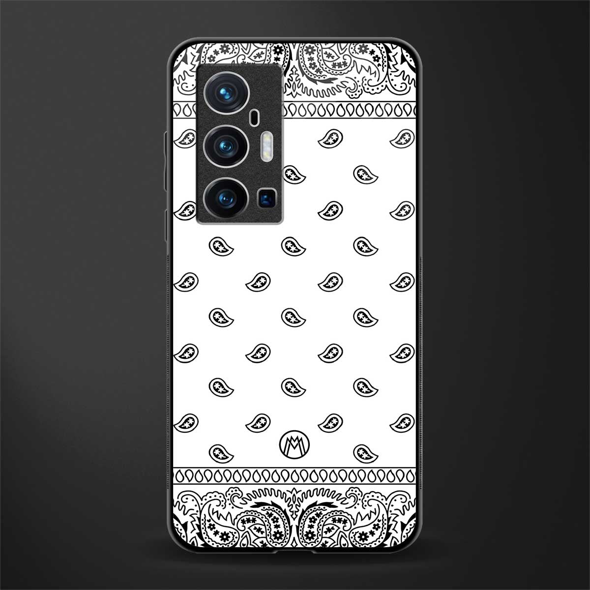 paisley white glass case for vivo x70 pro plus image