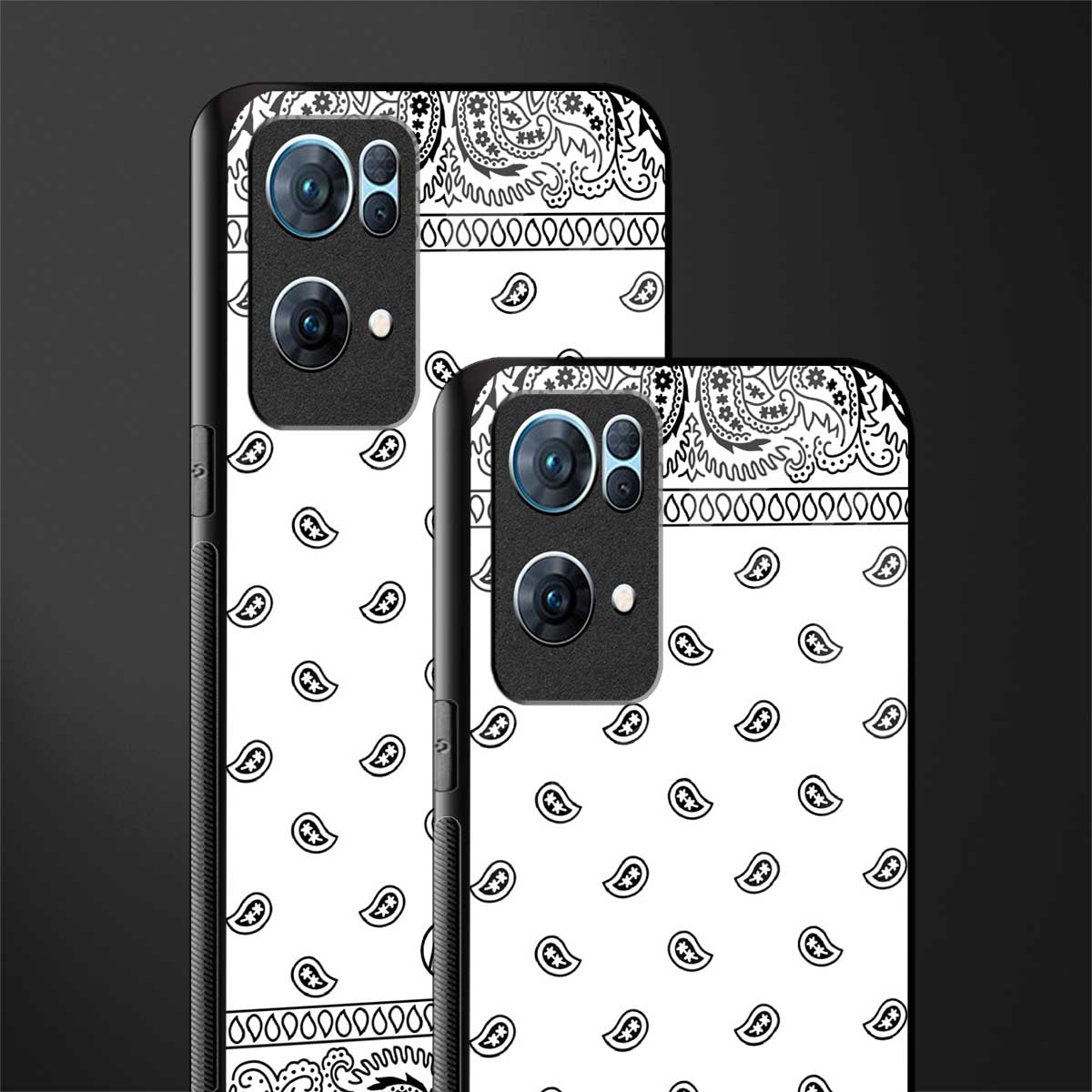 paisley white glass case for oppo reno7 pro 5g image-2