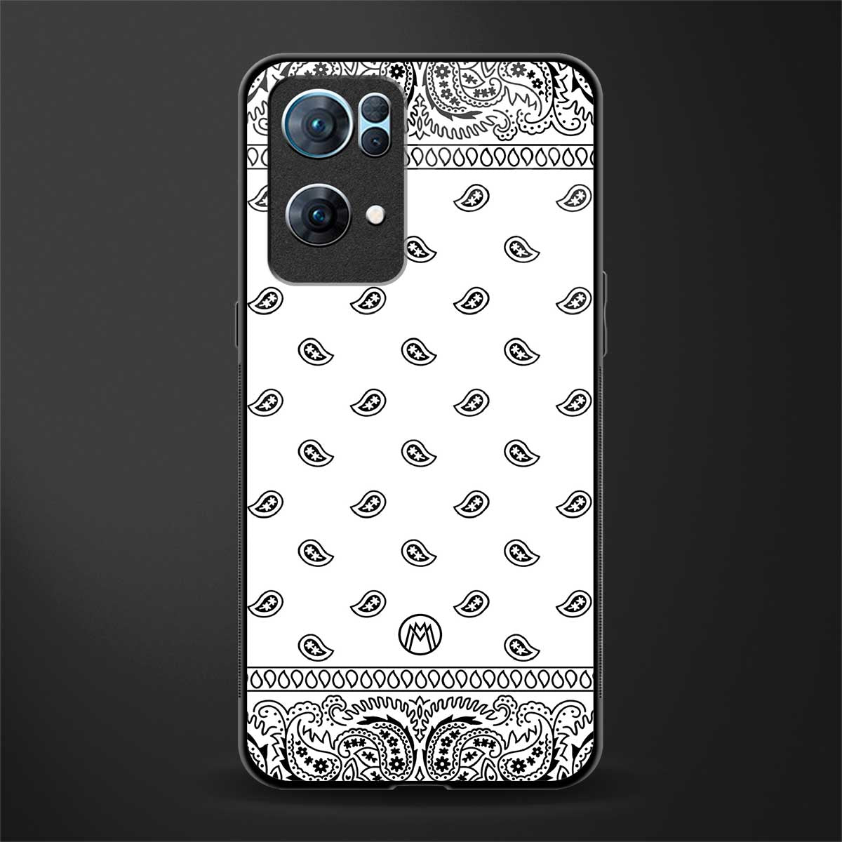 paisley white glass case for oppo reno7 pro 5g image