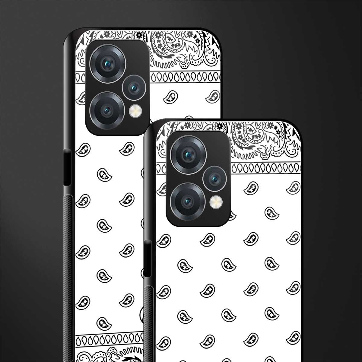 paisley white back phone cover | glass case for realme 9 pro 5g