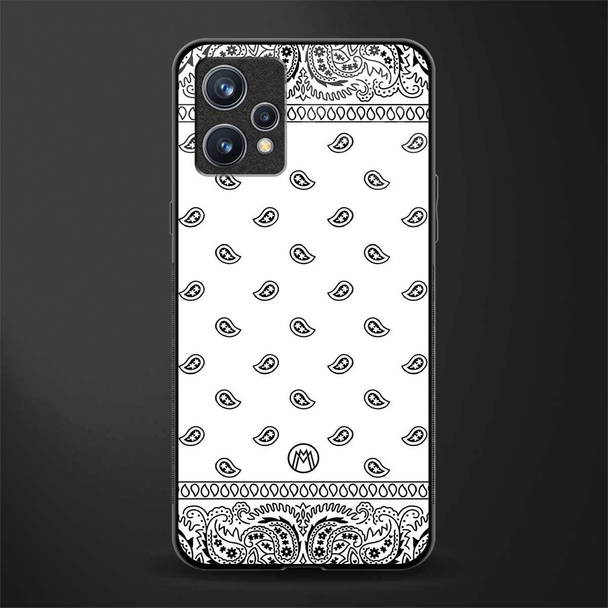 paisley white glass case for realme 9 pro plus 5g image