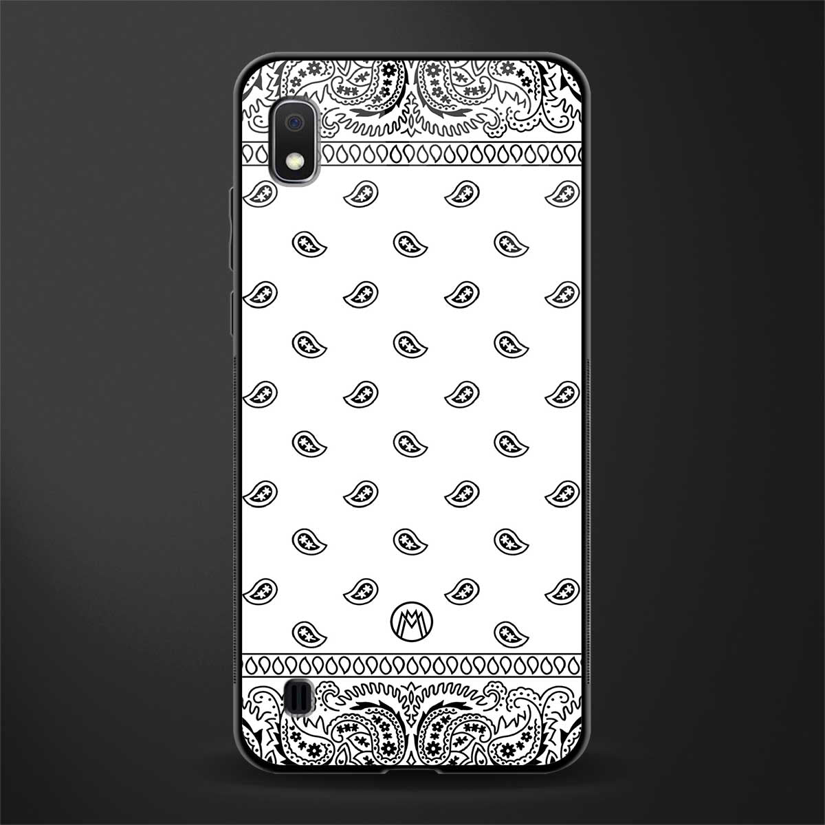 paisley white glass case for samsung galaxy a10 image