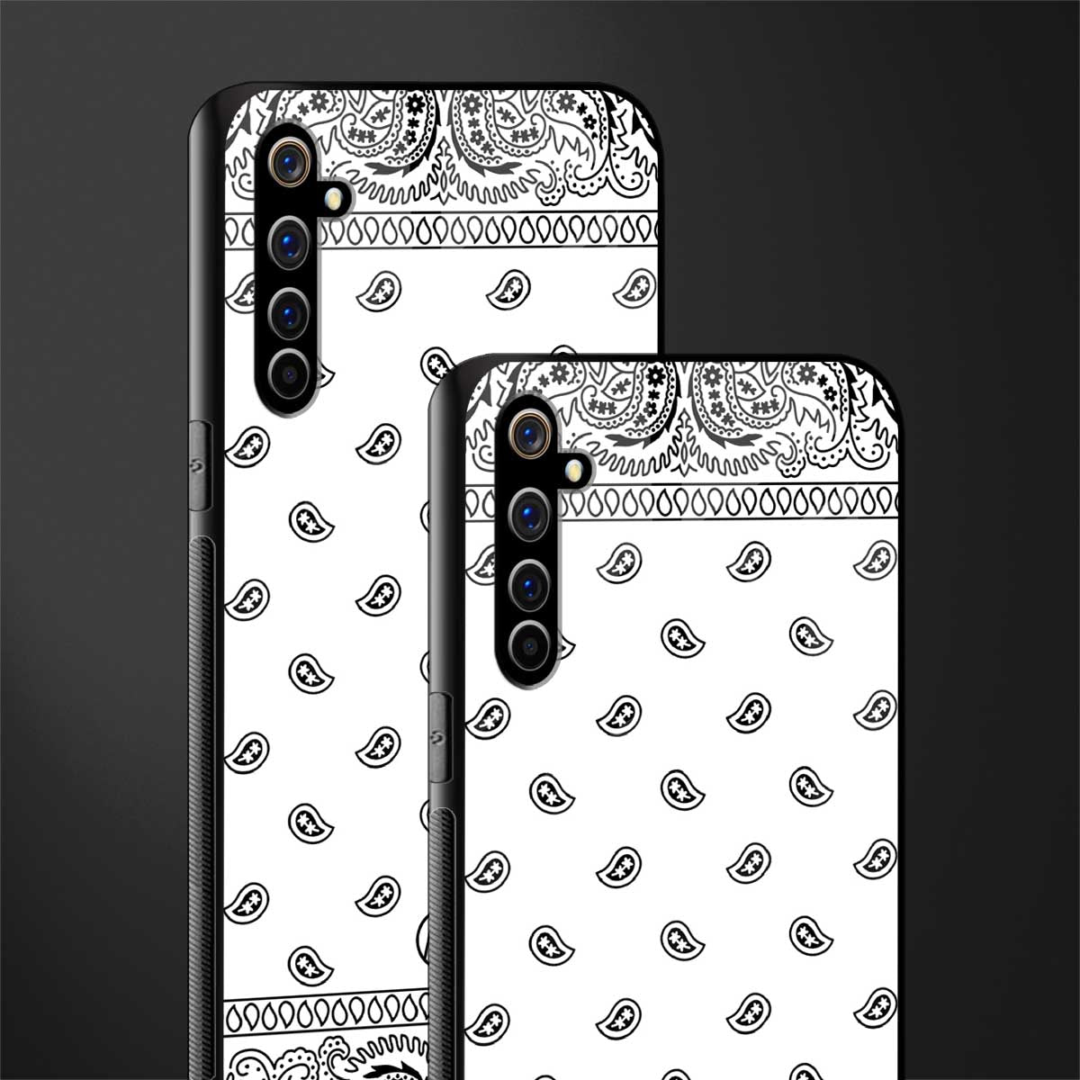 paisley white glass case for realme x50 pro image-2