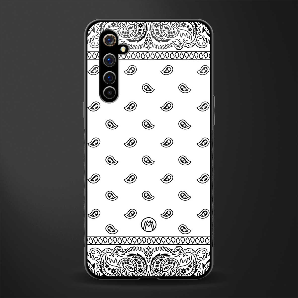 paisley white glass case for realme x50 pro image