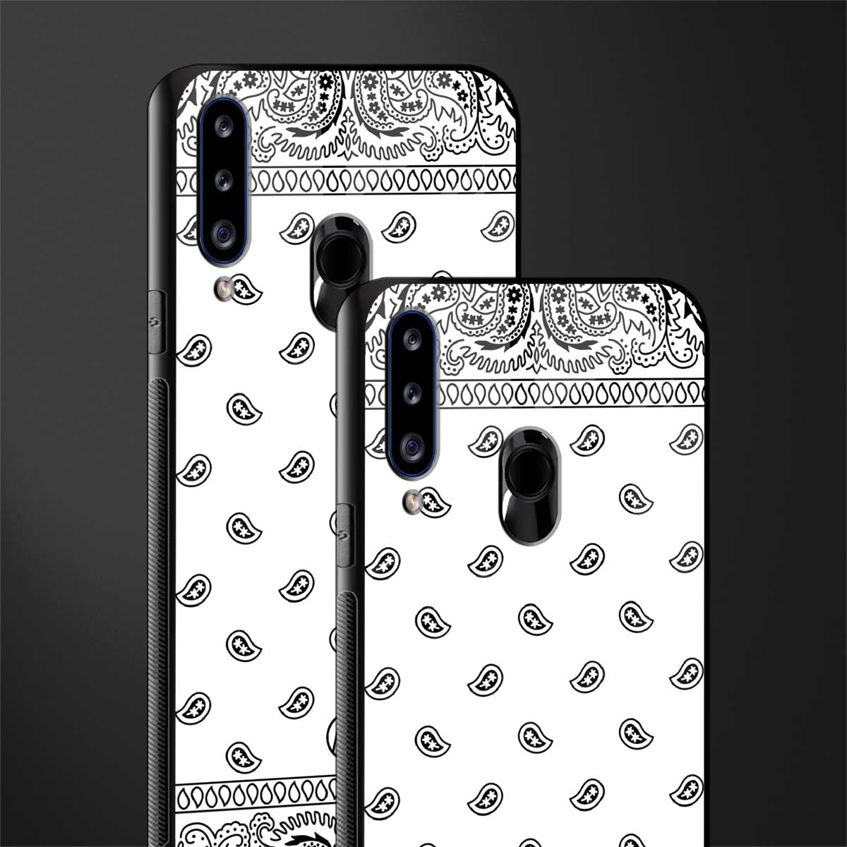 paisley white glass case for samsung galaxy a20s image-2