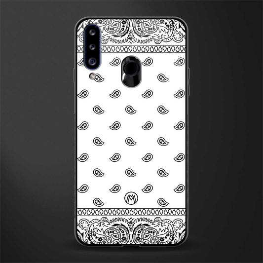 paisley white glass case for samsung galaxy a20s image