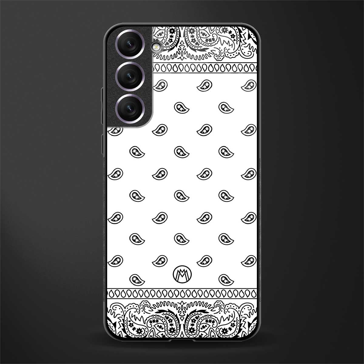 paisley white glass case for samsung galaxy s22 5g image