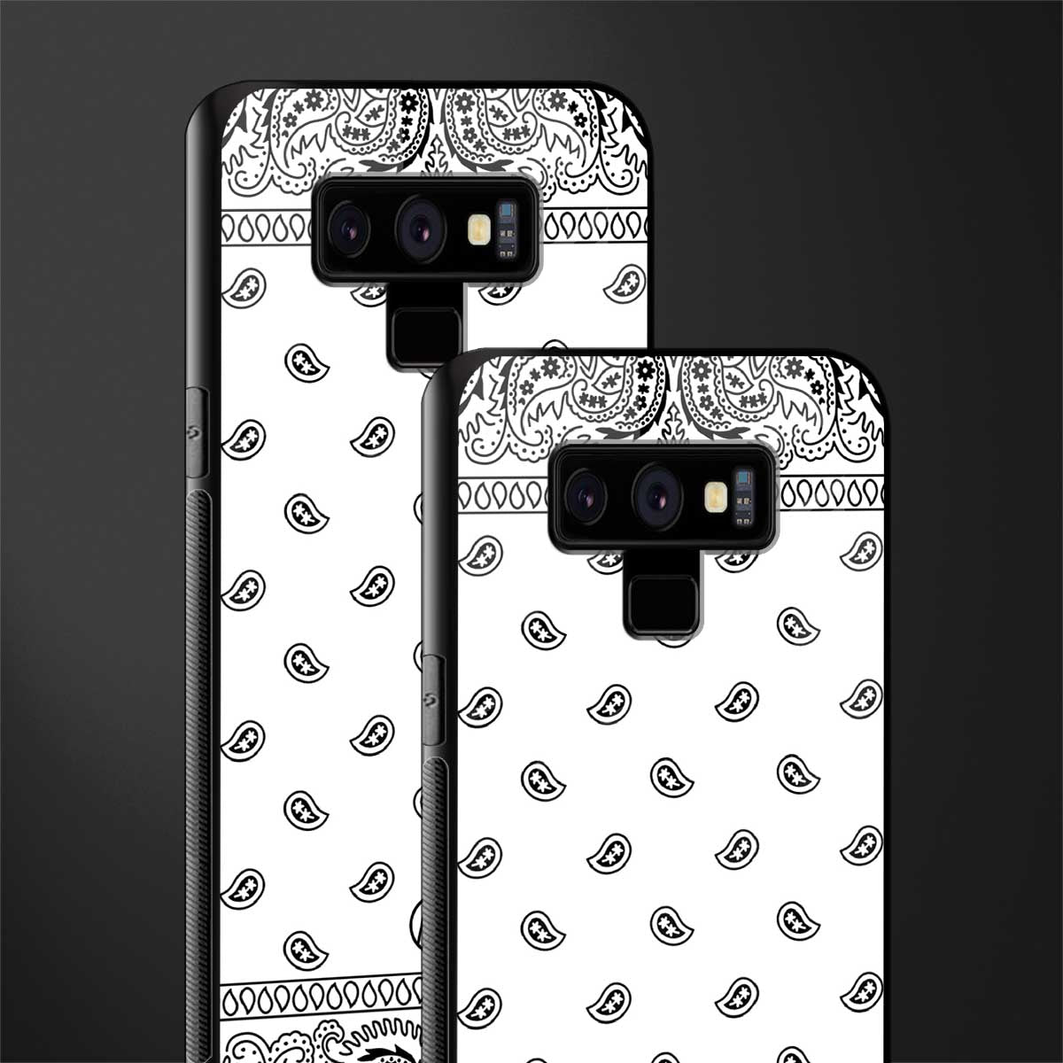 paisley white glass case for samsung galaxy note 9 image-2