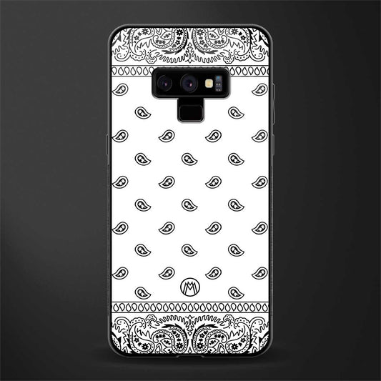paisley white glass case for samsung galaxy note 9 image