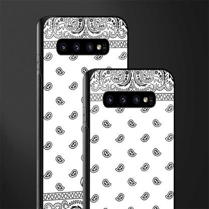 paisley white glass case for samsung galaxy s10 image-2