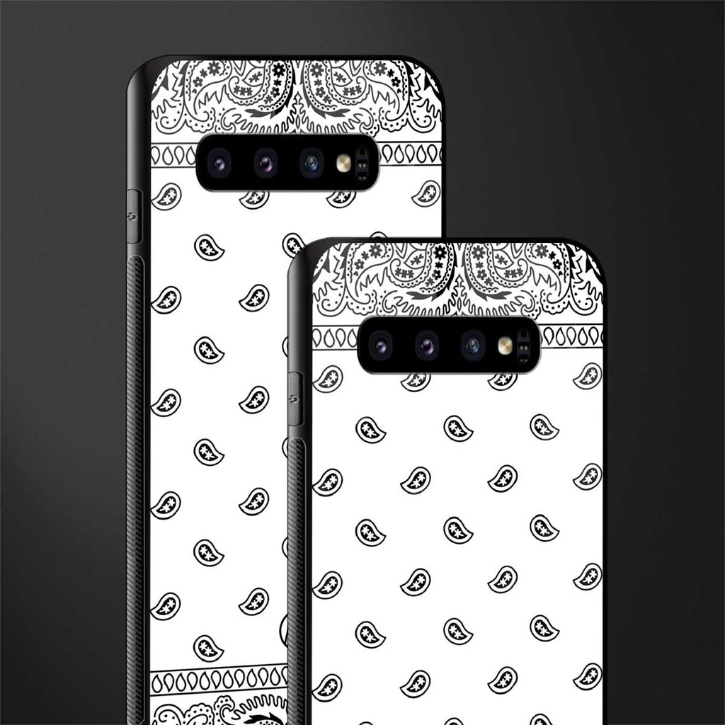 paisley white glass case for samsung galaxy s10 plus image-2
