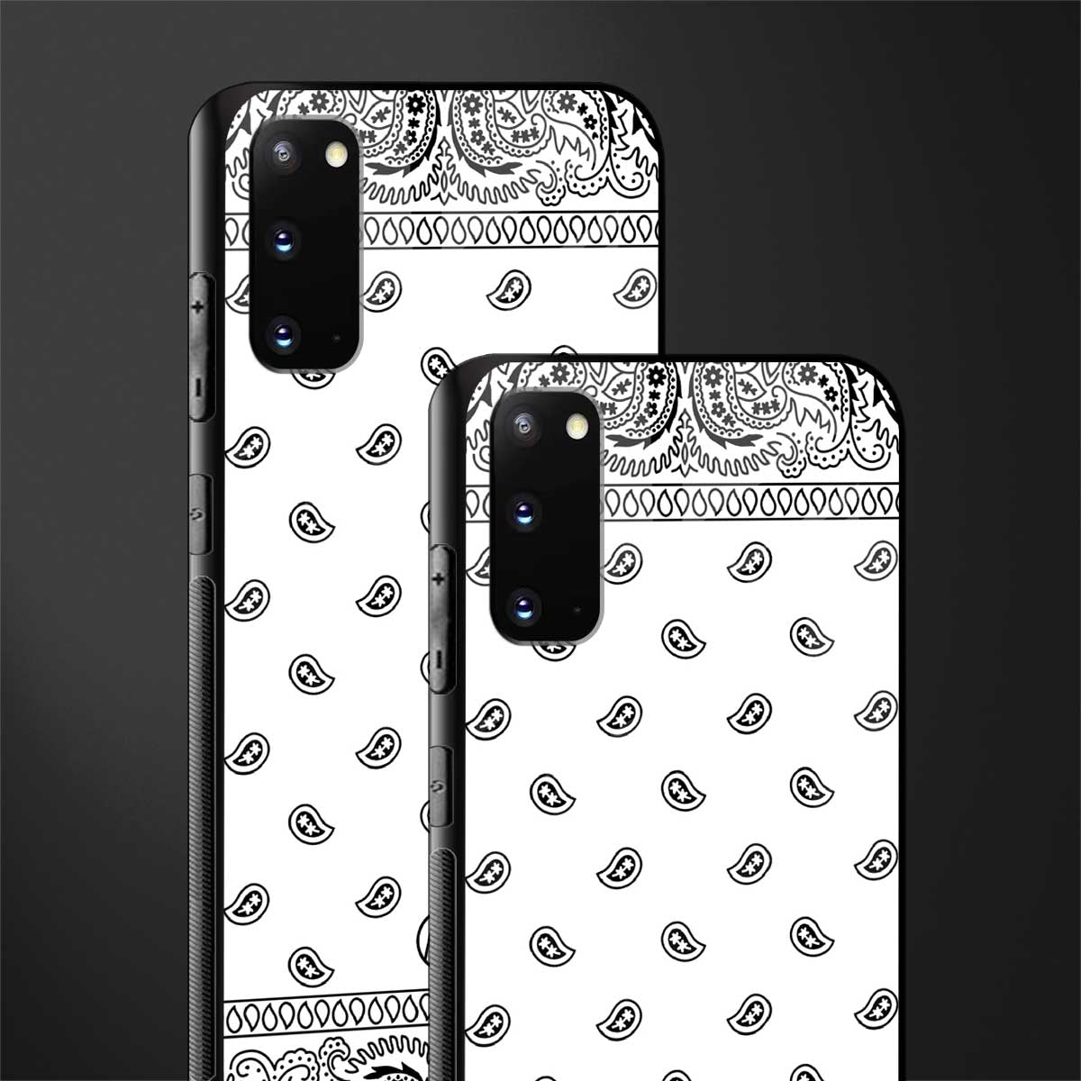 paisley white glass case for samsung galaxy s20 image-2