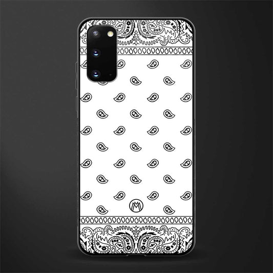 paisley white glass case for samsung galaxy s20 image