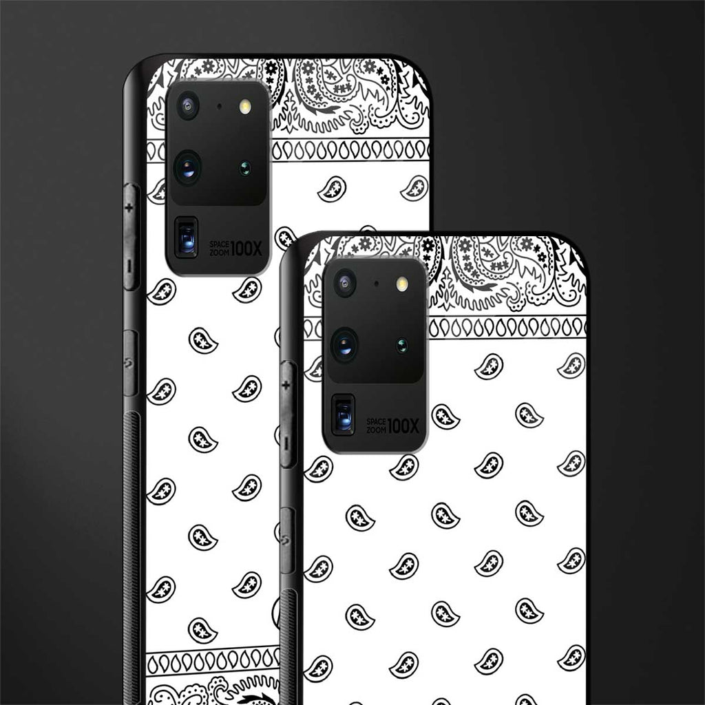 paisley white glass case for samsung galaxy s20 ultra image-2