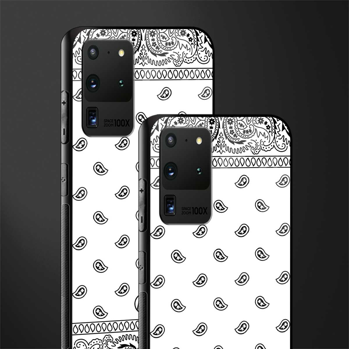 paisley white glass case for samsung galaxy s20 ultra image-2