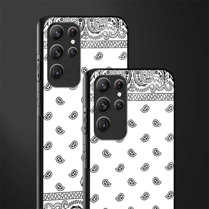 paisley white glass case for samsung galaxy s21 ultra image-2