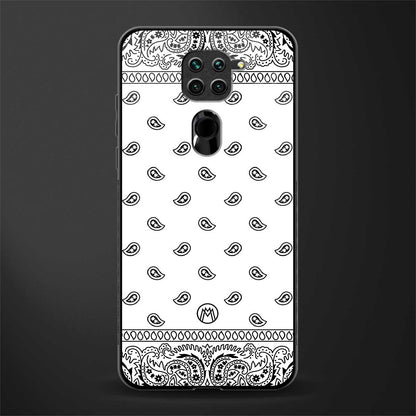 paisley white glass case for redmi note 9 image