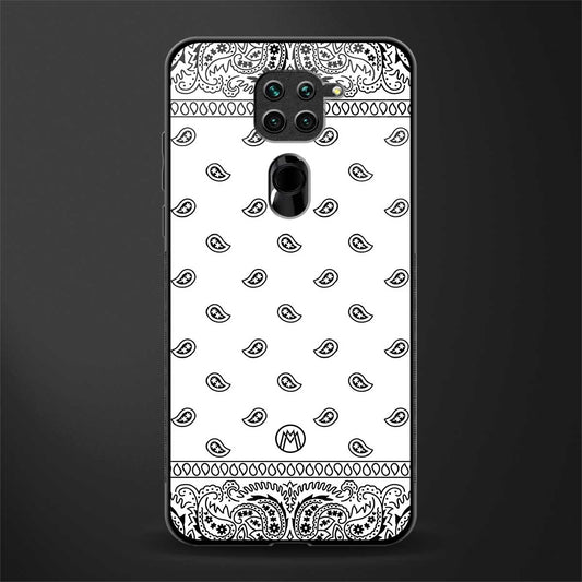 paisley white glass case for redmi note 9 image