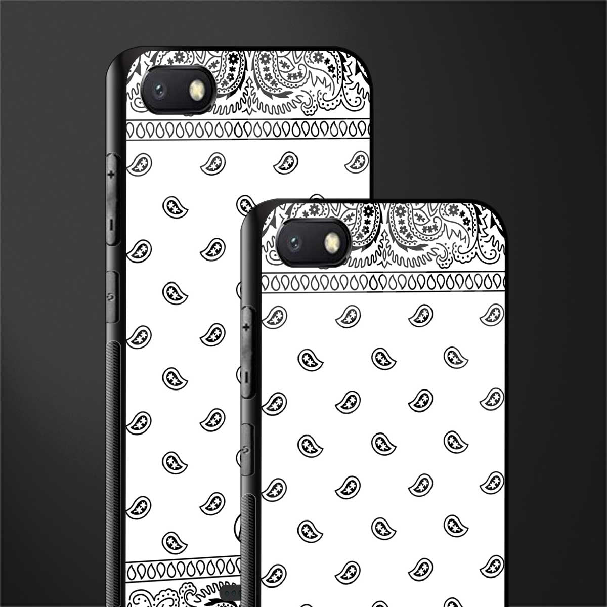 paisley white glass case for redmi 6a image-2