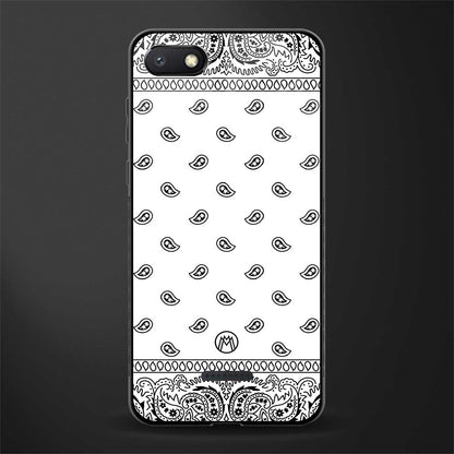 paisley white glass case for redmi 6a image