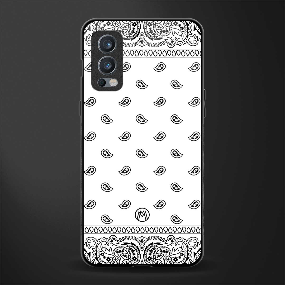 paisley white glass case for oneplus nord 2 5g image