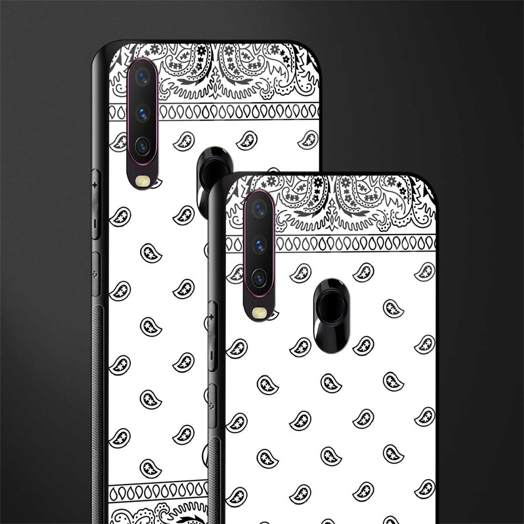 paisley white glass case for vivo y12 image-2