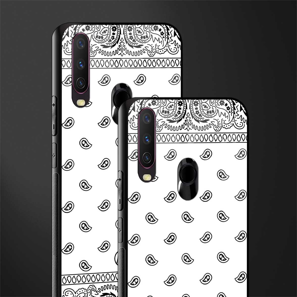 paisley white glass case for vivo y17 image-2