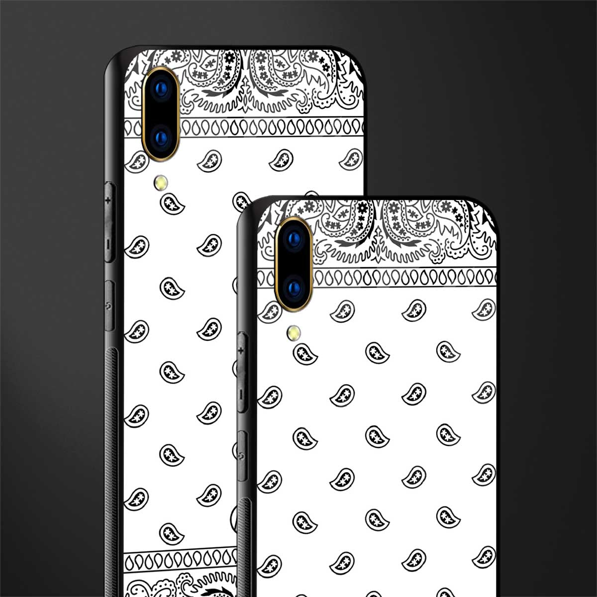 paisley white glass case for vivo v11 pro image-2