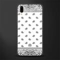 paisley white glass case for vivo v11 pro image