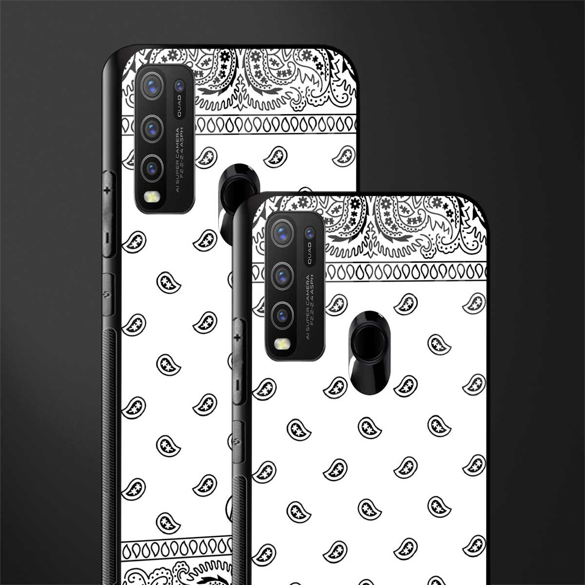 paisley white glass case for vivo y50 image-2