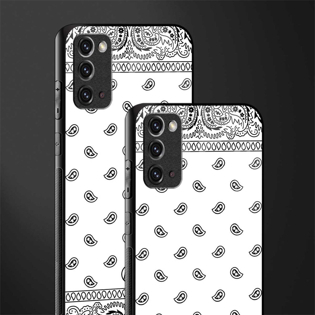 paisley white glass case for samsung galaxy note 20 image-2