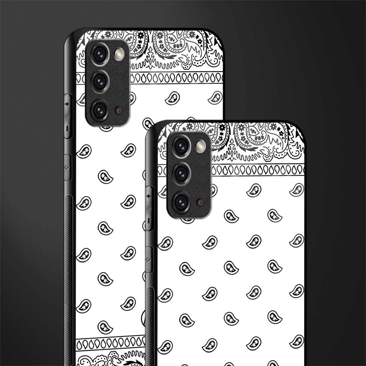paisley white glass case for samsung galaxy note 20 image-2