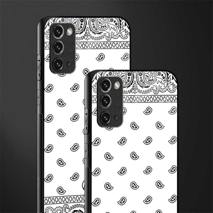 paisley white glass case for samsung galaxy note 20 image-2