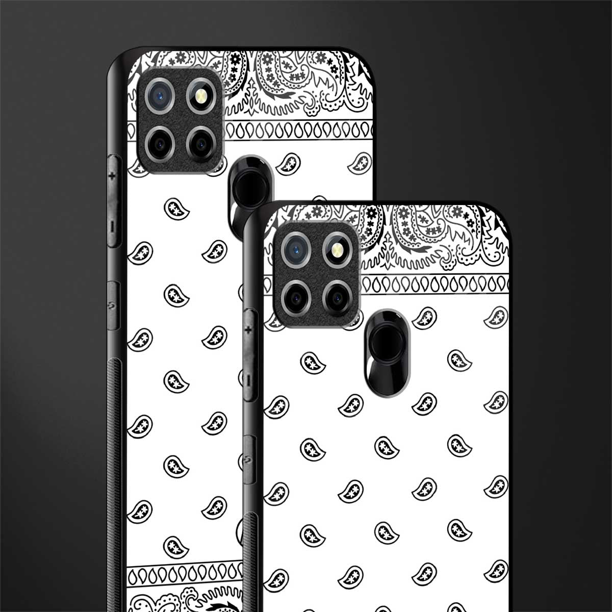 paisley white glass case for realme narzo 20 image-2