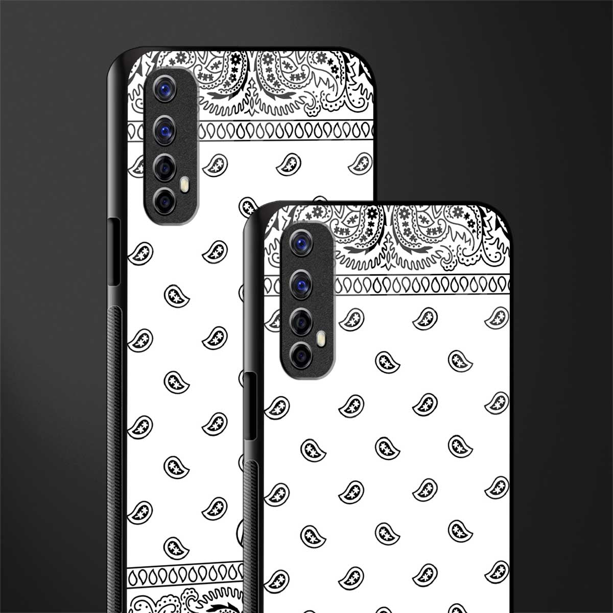 paisley white glass case for realme 7 image-2