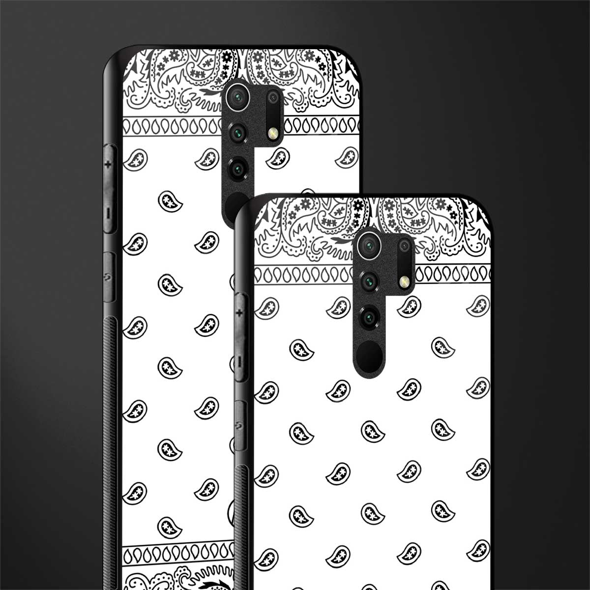 paisley white glass case for redmi 9 prime image-2