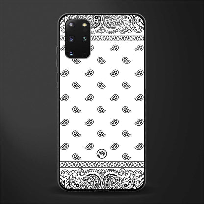 paisley white glass case for samsung galaxy s20 plus image