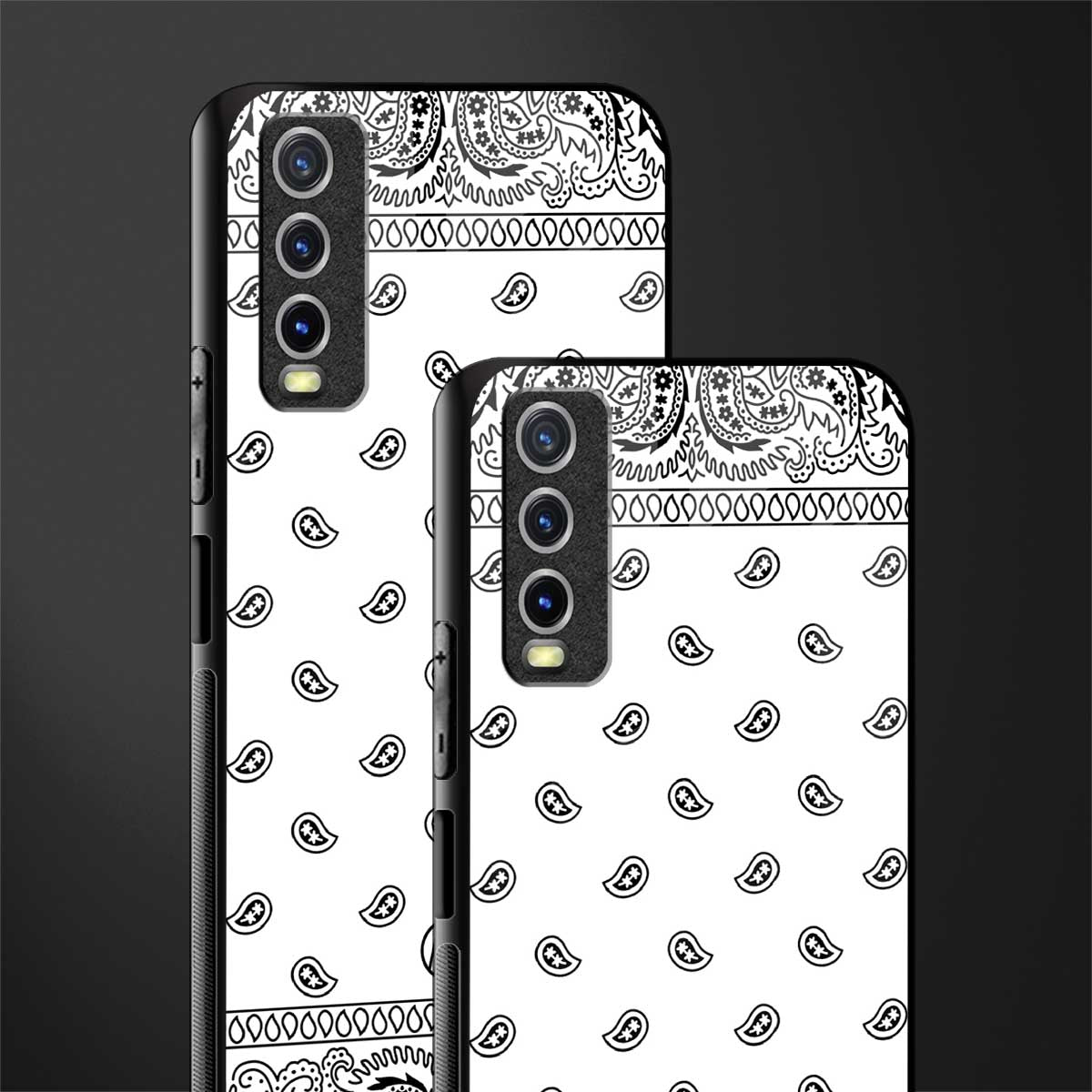 paisley white glass case for vivo y12s image-2