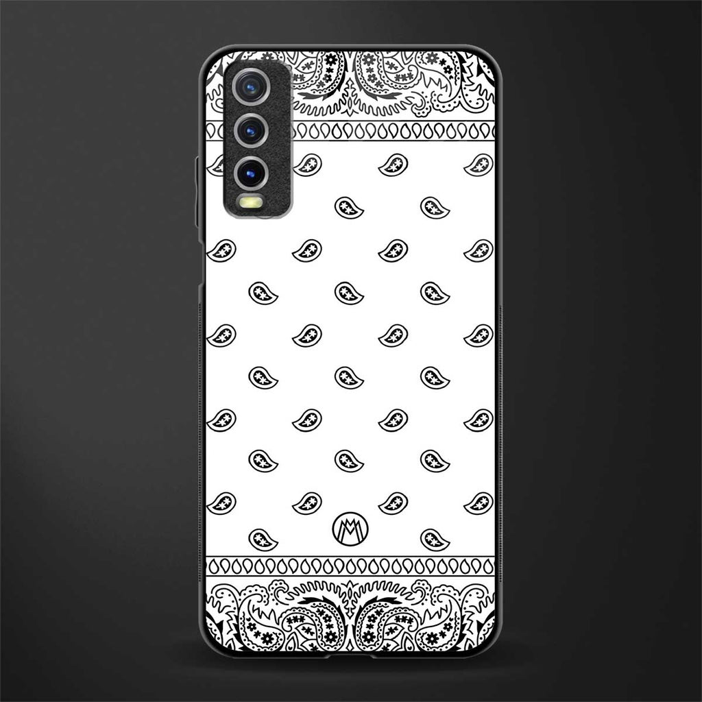 paisley white glass case for vivo y20i vivo y20t image