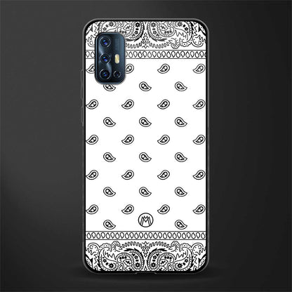 paisley white glass case for vivo v17 image