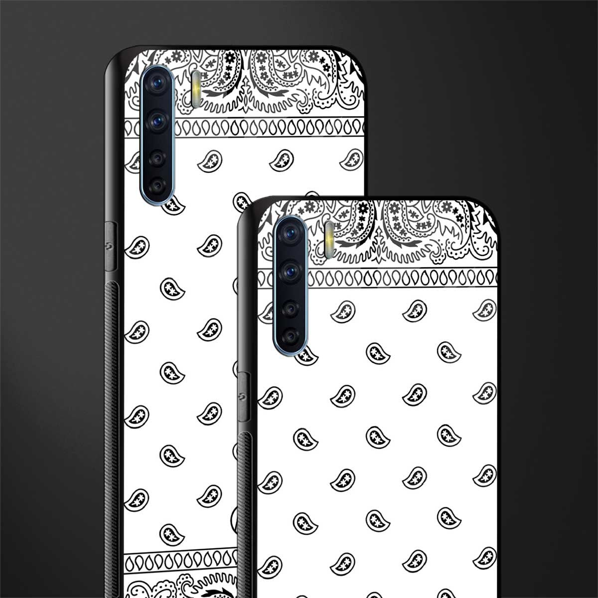 paisley white glass case for oppo f15 image-2
