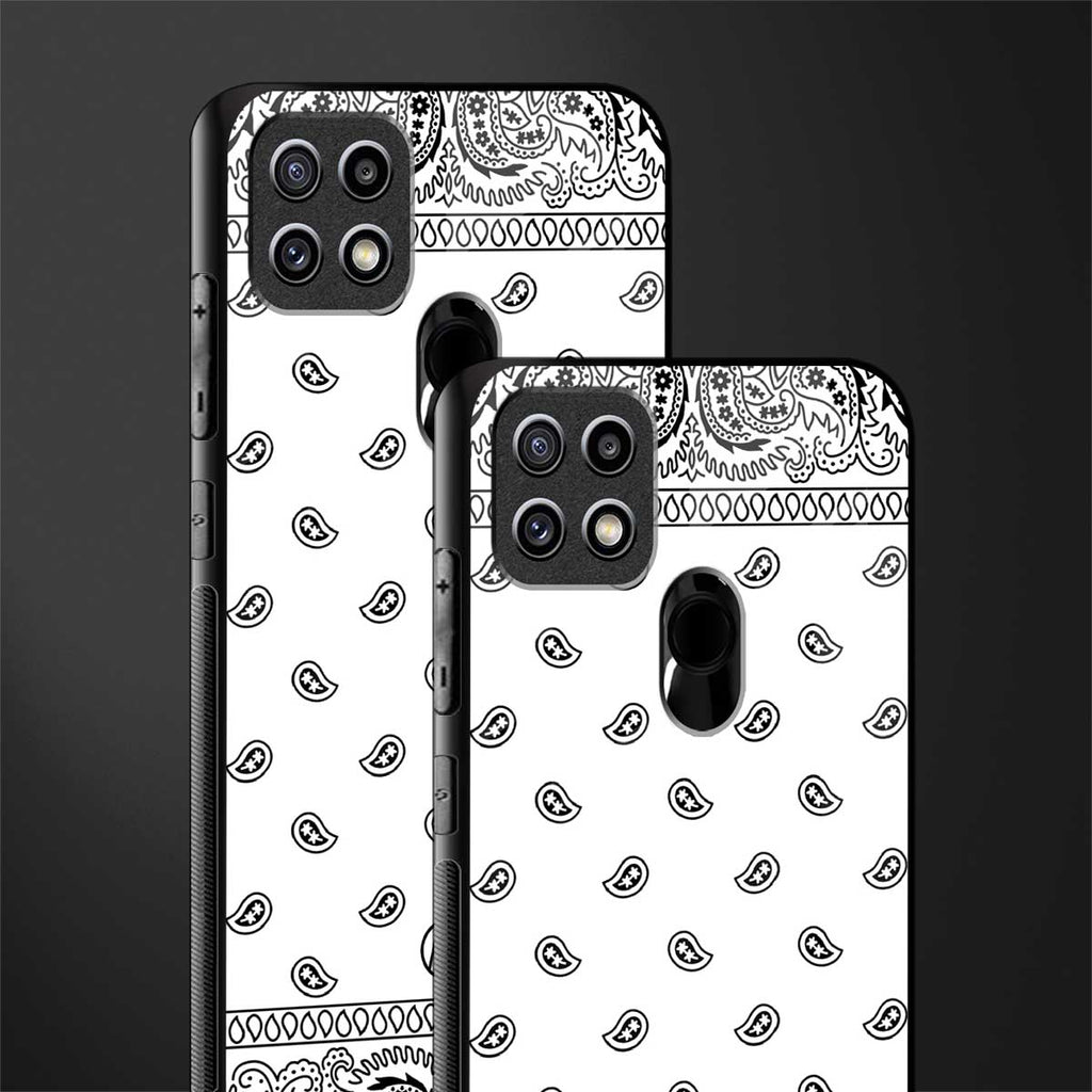 paisley white glass case for oppo a15 image-2