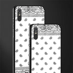 paisley white glass case for redmi 9a image-2