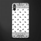 paisley white glass case for redmi 9a image