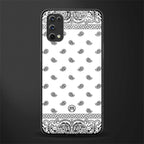 paisley white glass case for realme 7 pro image
