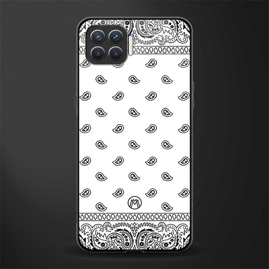 paisley white glass case for oppo f17 image