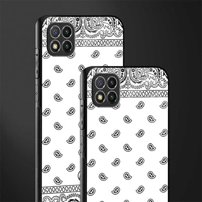 paisley white glass case for poco c3 image-2