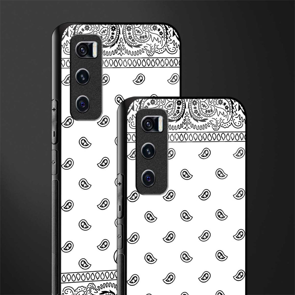 paisley white glass case for vivo v20 se image-2