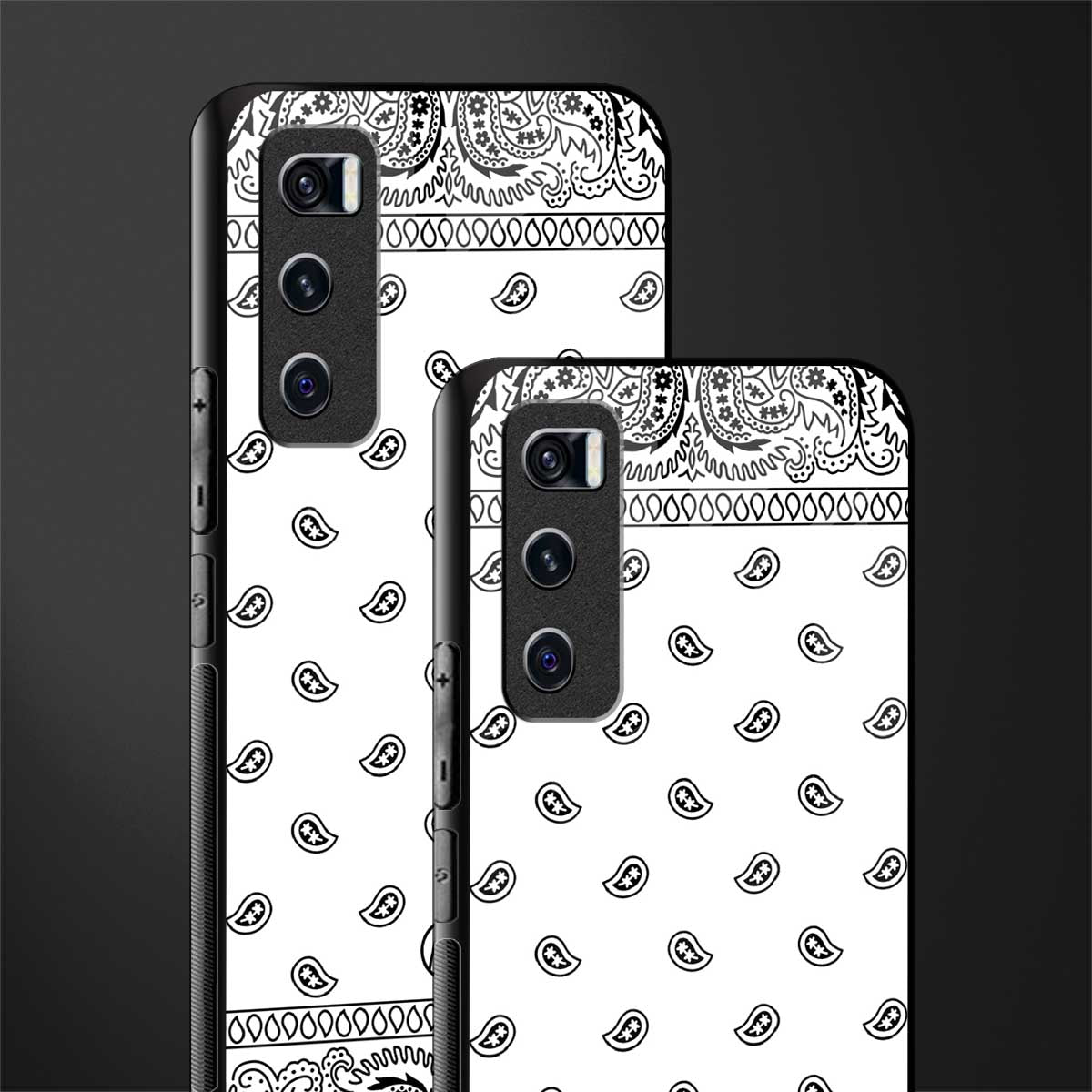 paisley white glass case for vivo v20 se image-2